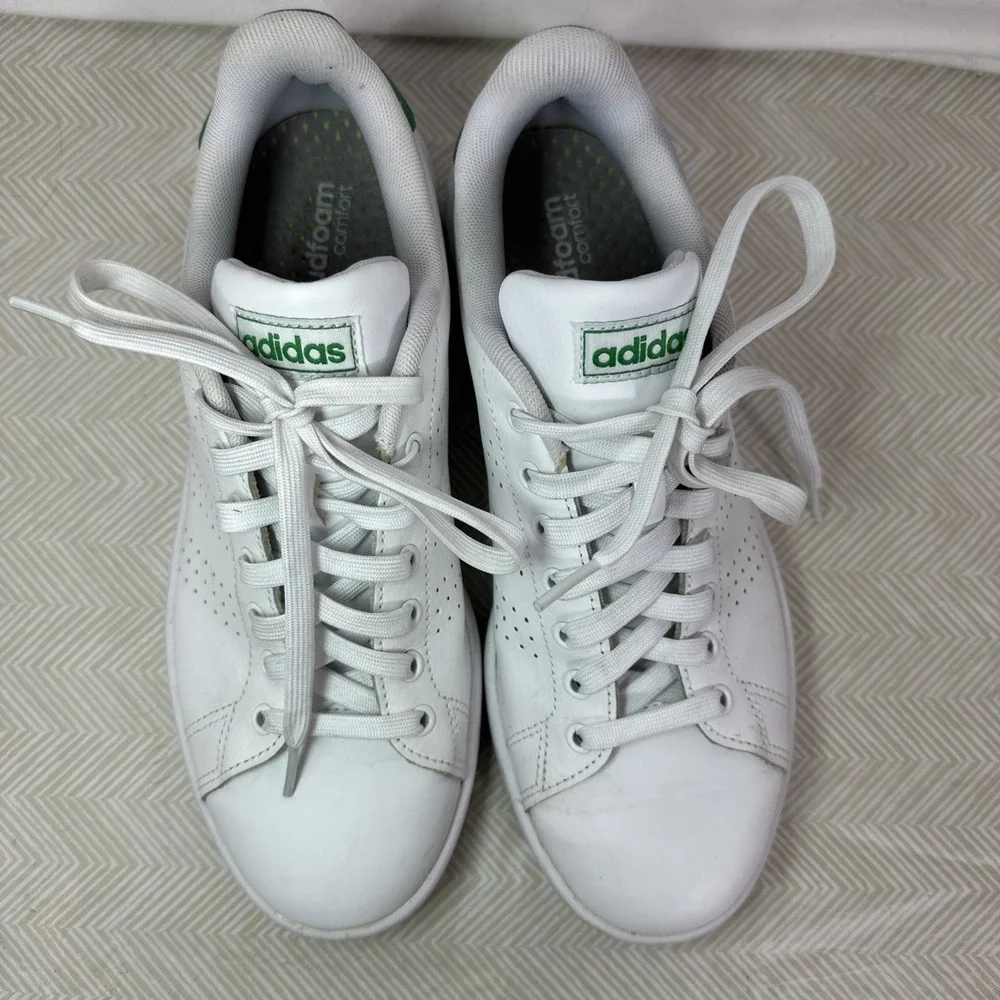 Adidas Cloudfoam Running  Sneaker Women's 8.5 Shoes HWI 28Y001‎ White & Green